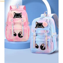 Cute Black Cat Flower Butterfly Student Teenager Children Knapsack Schoolbag Rucksack Mochila Women's Backpack Bookbag Bag