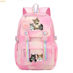 Cute Black Cat Flower Butterfly Student Teenager Children Knapsack Schoolbag Rucksack Mochila Women's Backpack Bookbag Bag