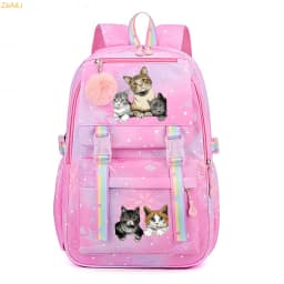 Cute Black Cat Flower Butterfly Student Teenager Children Knapsack Schoolbag Rucksack Mochila Women's Backpack Bookbag Bag