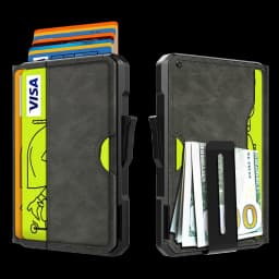 Wallet for Men - with Money Clip Slim Leather Slots Credit Card Holder RFID Blocking Bifold Minimalist Wallet