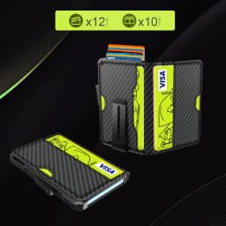 Wallet for Men - with Money Clip Slim Leather Slots Credit Card Holder RFID Blocking Bifold Minimalist Wallet
