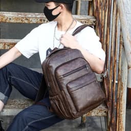 High Quality USB Charging Backpack Men PU Leather Bagpack Large Laptop Backpacks Male Mochilas Schoolbag For Teenagers Boys