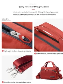 Fouvor Women's Nylon Bag 2025 New Fashion Large Capacity Shoulder Bags Oxford Handbag Ladies Casual Travel Canvas Tote 2587-10