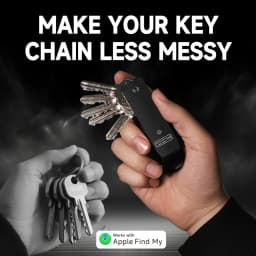 Key Organizer Works with Apple Find My, Built-in AirTag Chips, Holds 2-6 Keys, Car Key Chains with GPS Tracker, (iOS Only)