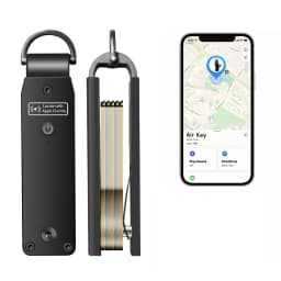 Key Organizer Works with Apple Find My, Built-in AirTag Chips, Holds 2-6 Keys, Car Key Chains with GPS Tracker, (iOS Only)