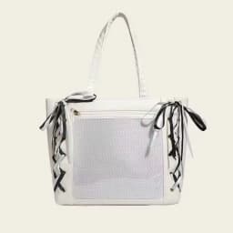 Japanese Sweet Women Ribbon Ita Bag Cute Lolita Girl Transparent Handbags Fashion Large Capacity Tote Bag Aesthetic Shoulder Bag