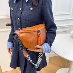 Soft Leather Waist Bag For Women Chain Fanny Pack High Quality Shoulder Belt Purse Bags Fashion Designer Crossbody Chest Bags