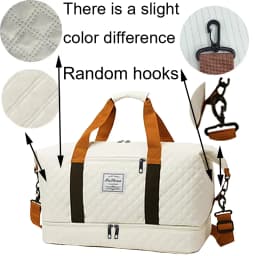 Quilted Travel Duffle Bag Casual Single Shoulder Bag for Vacation Trip Gym Daily Luggage Festival Gifts