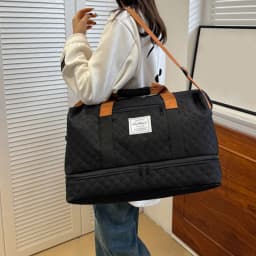 Quilted Travel Duffle Bag Casual Single Shoulder Bag for Vacation Trip Gym Daily Luggage Festival Gifts
