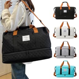 Quilted Travel Duffle Bag Casual Single Shoulder Bag for Vacation Trip Gym Daily Luggage Festival Gifts