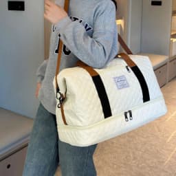 Quilted Travel Duffle Bag Casual Single Shoulder Bag for Vacation Trip Gym Daily Luggage Festival Gifts