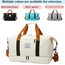 Quilted Travel Duffle Bag Casual Single Shoulder Bag for Vacation Trip Gym Daily Luggage Festival Gifts