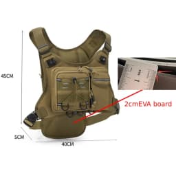 Multi-functional Chest Pack Tactical Vest for Men Hydration Backpack with Gear Holder Running Bag for Marathon Cycling Trekking