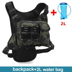 Multi-functional Chest Pack Tactical Vest for Men Hydration Backpack with Gear Holder Running Bag for Marathon Cycling Trekking
