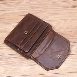 Genuine Leather Wallet For Men Male Rfid Original Cowhide Vintage Short Mens Wallet Purse With Card Holder ID Window Coin Pocket