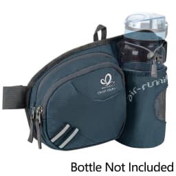 WATERFLY Fanny Pack Waist Bag For Women Men With Water Bottle Holder Hiking Belt Bum Bags For Running Walking DogWalking Travel