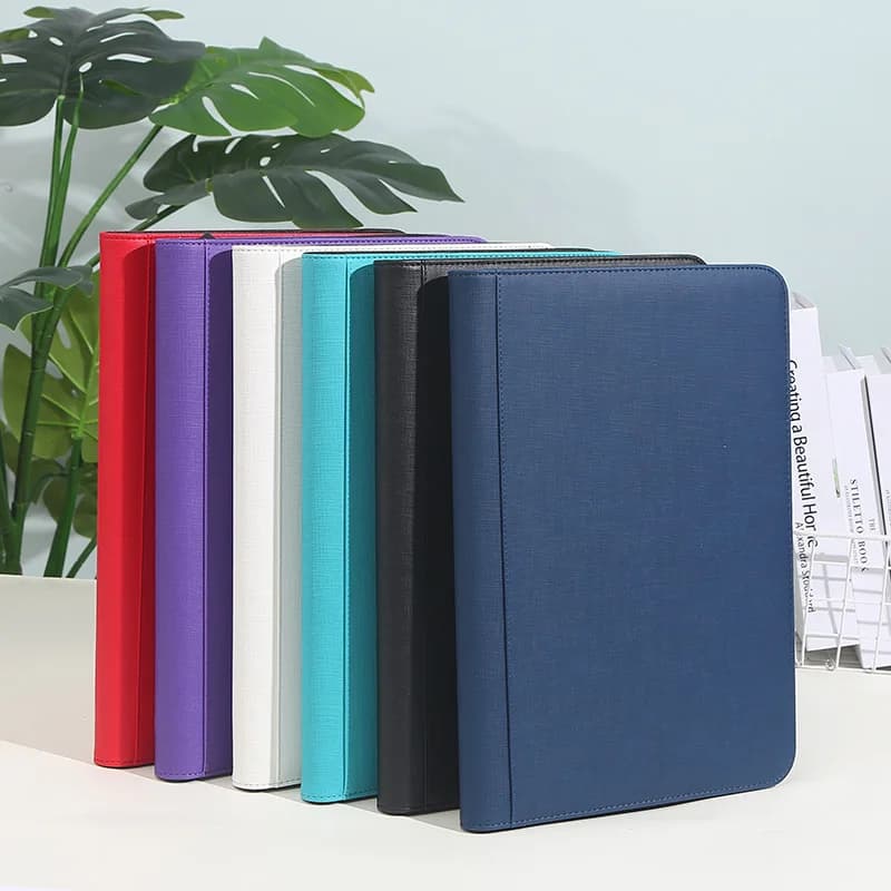 Trading Card Binder PU Leather Cover 9 Pocket Zippered Album For Sports Star Football Basketball Collectible Cards