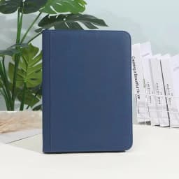 Trading Card Binder PU Leather Cover 9 Pocket Zippered Album For Sports Star Football Basketball Collectible Cards