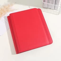 Trading Card Binder PU Leather Cover 9 Pocket Zippered Album For Sports Star Football Basketball Collectible Cards