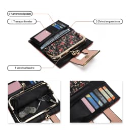 AFKOMST Women Floral Print Wallet: 9 Card Slots, Bifold Design, Coin Purse & Card Holder