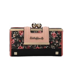 AFKOMST Women Floral Print Wallet: 9 Card Slots, Bifold Design, Coin Purse & Card Holder