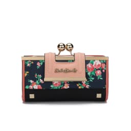 AFKOMST Women Floral Print Wallet: 9 Card Slots, Bifold Design, Coin Purse & Card Holder
