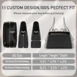 Nylon Bag Organizer Insert For 25bag Durable Fashion Wateproof Gift Bag Support Storage Inner Modification Bag Accessories