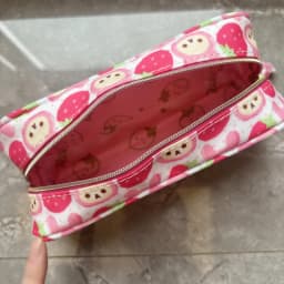 Rilakkuma Korilakkuma Pencil Case Pouch Strawberry Bear Kawaii Cute School Pencil Cases for Girls Stationery Supplies