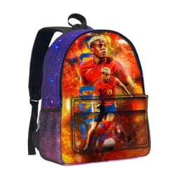 Boys Girls Backpack Knapsack Football Star Starry Sky Backpack School Bag L-Lamin Yamal Large Capacity Mochila Rucksack School