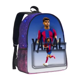 Boys Girls Backpack Knapsack Football Star Starry Sky Backpack School Bag L-Lamin Yamal Large Capacity Mochila Rucksack School