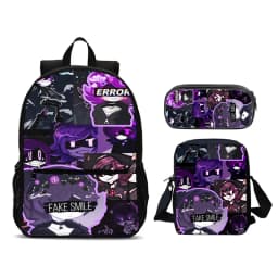 Murder Drones 3pcs Set Backpack 47cm/18.5inch Large Capacity Backpack Shoulder Bag Pencil Case Book Bags for Boys Girl Best Gift