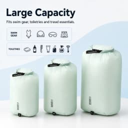 Ultralight Waterproof Dry Bag Travel Storage Pouch Clothes Organizer Sack Compression Packing Cube for Camping Hiking Swimming