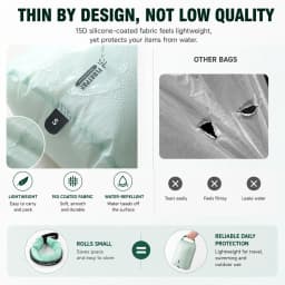 Ultralight Waterproof Dry Bag Travel Storage Pouch Clothes Organizer Sack Compression Packing Cube for Camping Hiking Swimming