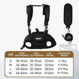 Cross-Body Portable Dog Bag with Traction Rope Pet Dog Backpack for Walking Dogs Stylish Pet Supplies in Trend