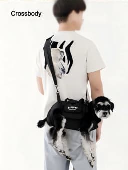 Cross-Body Portable Dog Bag with Traction Rope Pet Dog Backpack for Walking Dogs Stylish Pet Supplies in Trend