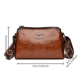 Women's Shoulder Bag Women's Bag Retro Double Sided Pillow Bag Large Capacity Solid Color Shoulder Bag Crossbody Bag