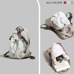 Fashion Nylon Backpack with Drawstring Side Pocket Adjustable Padded Straps for Outdoor Daily Use Large Capacity Shoulder Bag