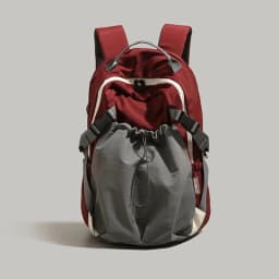 Fashion Nylon Backpack with Drawstring Side Pocket Adjustable Padded Straps for Outdoor Daily Use Large Capacity Shoulder Bag