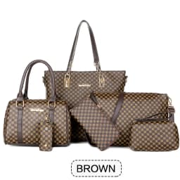 6PCS Large Capacity Tote Bags Set Women Fashion Shoulder Bag Crossbody Bag Minimalist Floral Print Handbags for Women