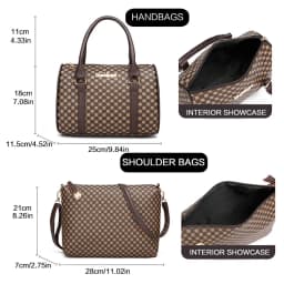 6PCS Large Capacity Tote Bags Set Women Fashion Shoulder Bag Crossbody Bag Minimalist Floral Print Handbags for Women