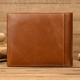 Trifold Men's Leather Wallet Genuine Leather Male Short Purse Real Cowhide Man Leather Wallets 3 Folds Card Holder Coin Purse