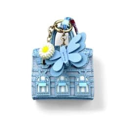 Adorable Mini Velvet PU Leather Earphone Pouch With Butterfly&Daisy Charm-Functional Mini Bag For Bag Charm-Elegant Style-Gift