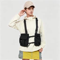 Outdoor Cycling Bag Lightweight Run Vest Backpack for Hiking Running Chest Pack Phone Cup Storage Pocket Tactical Chest Rig Bags