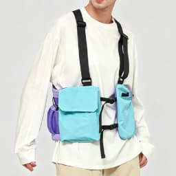 Outdoor Cycling Bag Lightweight Run Vest Backpack for Hiking Running Chest Pack Phone Cup Storage Pocket Tactical Chest Rig Bags