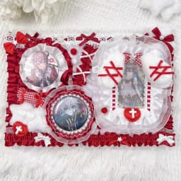Ita Bag Accessories Anime Badge Card Holder Cute Ribbon Lace Pin Organizer Ita Bag Decorative Insert Board Badge Display Storage