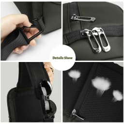 HK Multifunction Men's Shoulder Bag Waterproof Crossbody Bag Fit 11 inch iPad Lightweight Messenger Sling Bag for Travel Outdoor