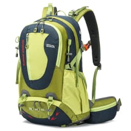 ROYAL MOUNTAIN 35L HIKING BACKPACK WITH SHOES COMPARTMENT WATER RESISTANT FABRIC REAR FRAME SUPPORT BREATHABLE PADDING