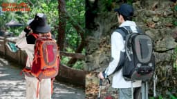 ROYAL MOUNTAIN 35L HIKING BACKPACK WITH SHOES COMPARTMENT WATER RESISTANT FABRIC REAR FRAME SUPPORT BREATHABLE PADDING