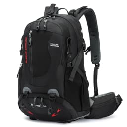 ROYAL MOUNTAIN 35L HIKING BACKPACK WITH SHOES COMPARTMENT WATER RESISTANT FABRIC REAR FRAME SUPPORT BREATHABLE PADDING