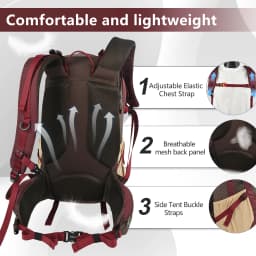 ROYAL MOUNTAIN 35L Hiking & Casual Backpack Shoes Compartment Multi-Pockets Waist Pack Chest Buckle Water-Resistant Fabric All